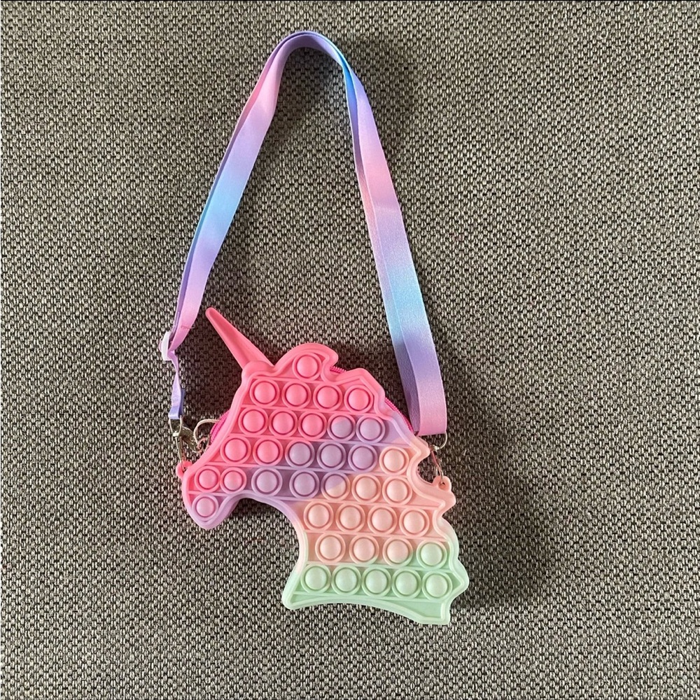 🦄 Unicorn Pop It Fidget Bag – Multicolor Magic! 🌈 Perfect Sensory Fun & Fashion!
